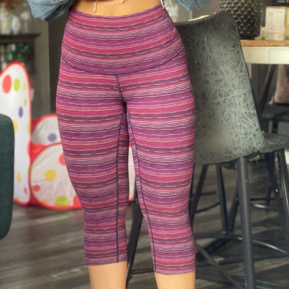 Lululemon Wunder Under Crop Hi Rise Space Dye